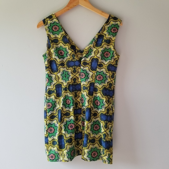 Topshop Tapestry Print Double V Neck Sundress - Picture 4 of 9